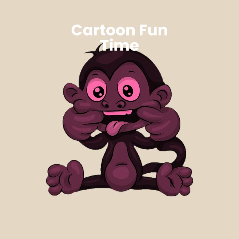 Dessin animé Singe Temps de jeu