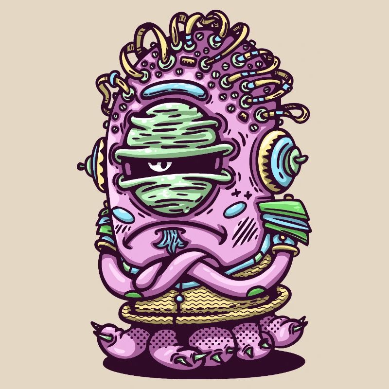 Space Pink Alien Creature