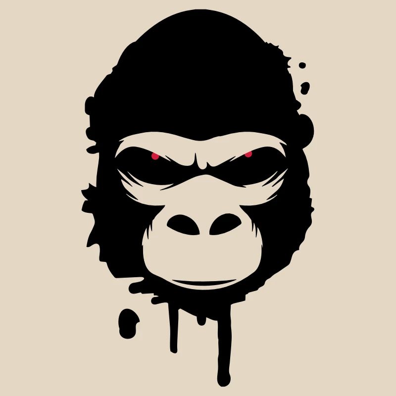 Ein Gorilla Kopf Graffiti