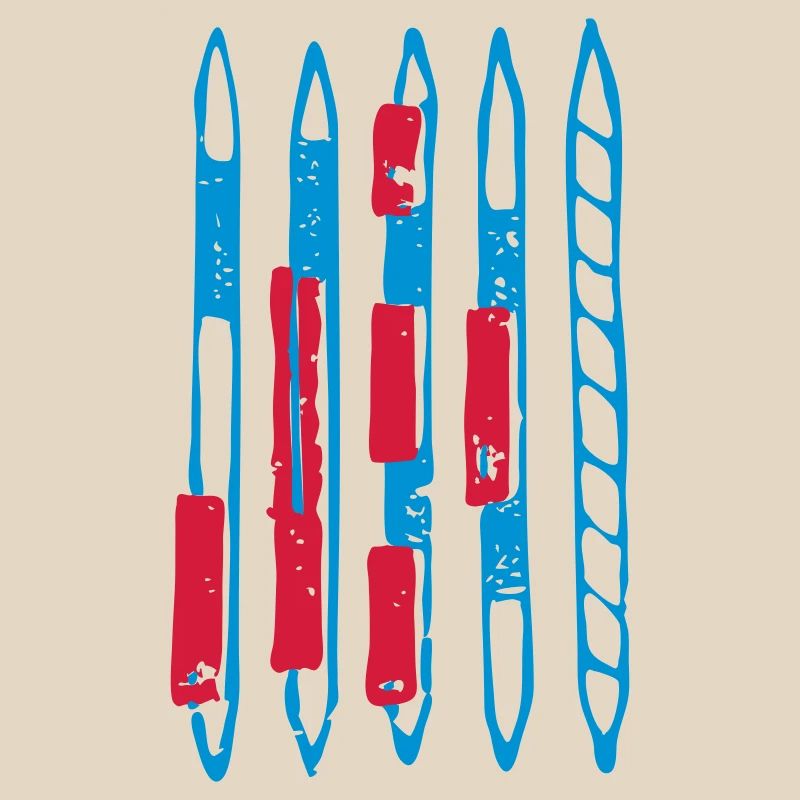 Bâtons bleu-rouge, Mikado