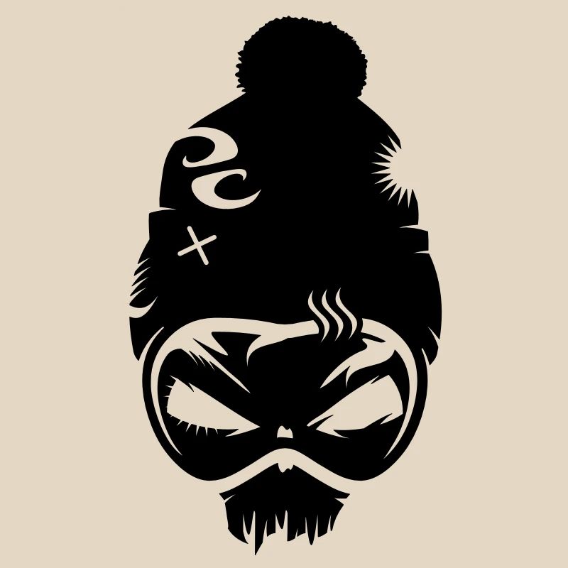 Skull with snowboard goggles