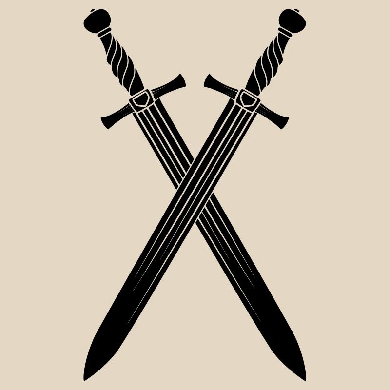Épée deux épées croisées