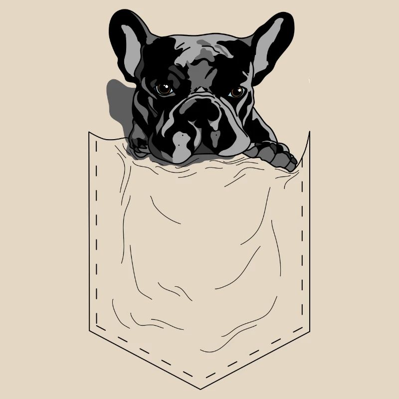 Frenchie Pocket Design Pop Art Style