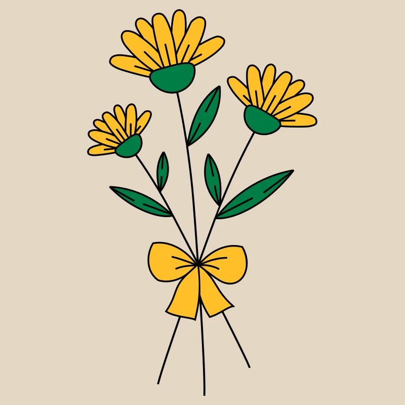Bouquet de fleurs tricolore
