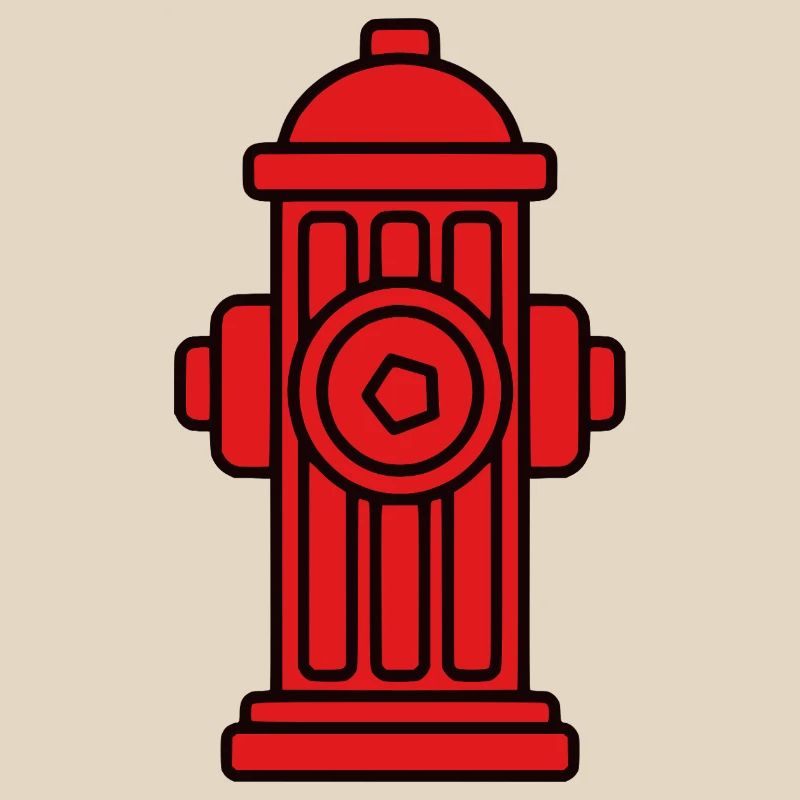 Classic Bold Red Fire Hydrant