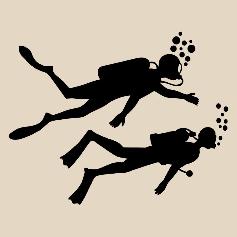 Two underwater divers