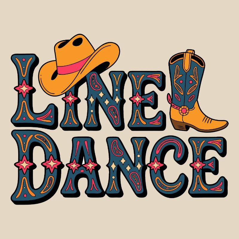 Pattern western de danse en ligne