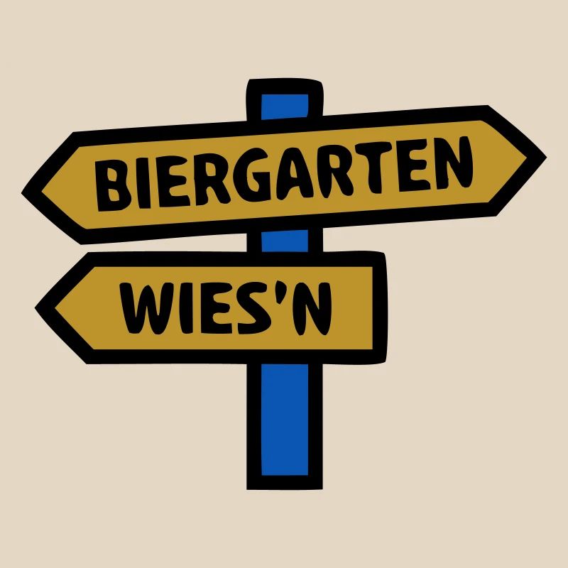 Wegweiser Biergarten Volksfest München Schild