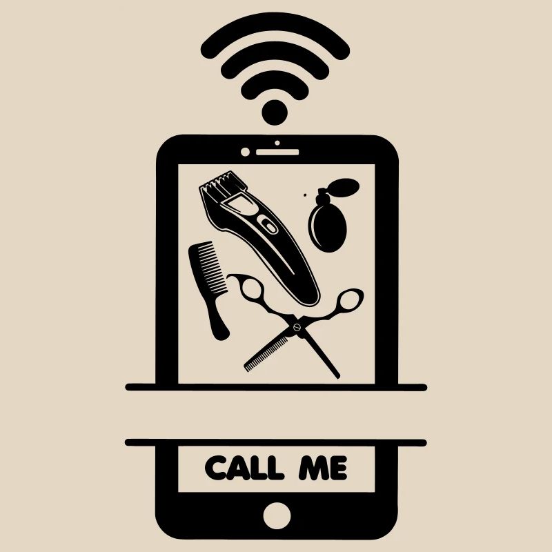 Appelez-moi téléphone coiffeur Coupe de cheveux