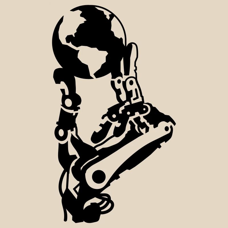 Globe dans la main robotisée