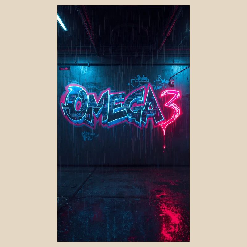 Graffiti néon Omega3