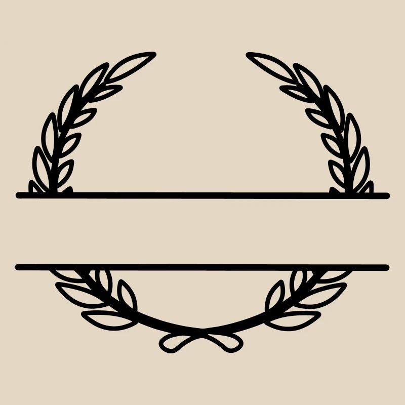 Couronne de laurier nom bannière