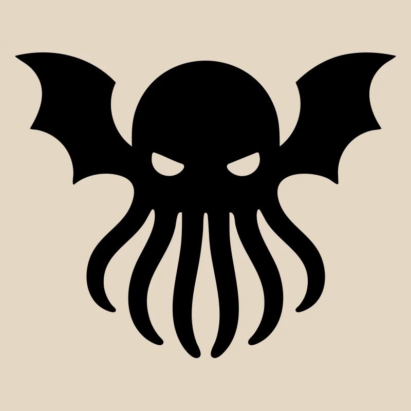 Geometric Cthulhu – Monochrome Symbol