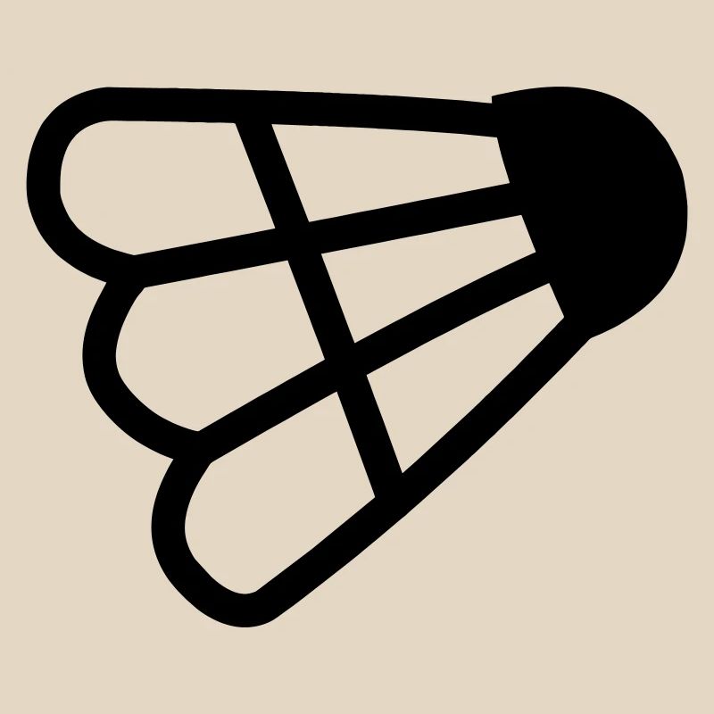 Badminton einfaches Shuttle-Logo