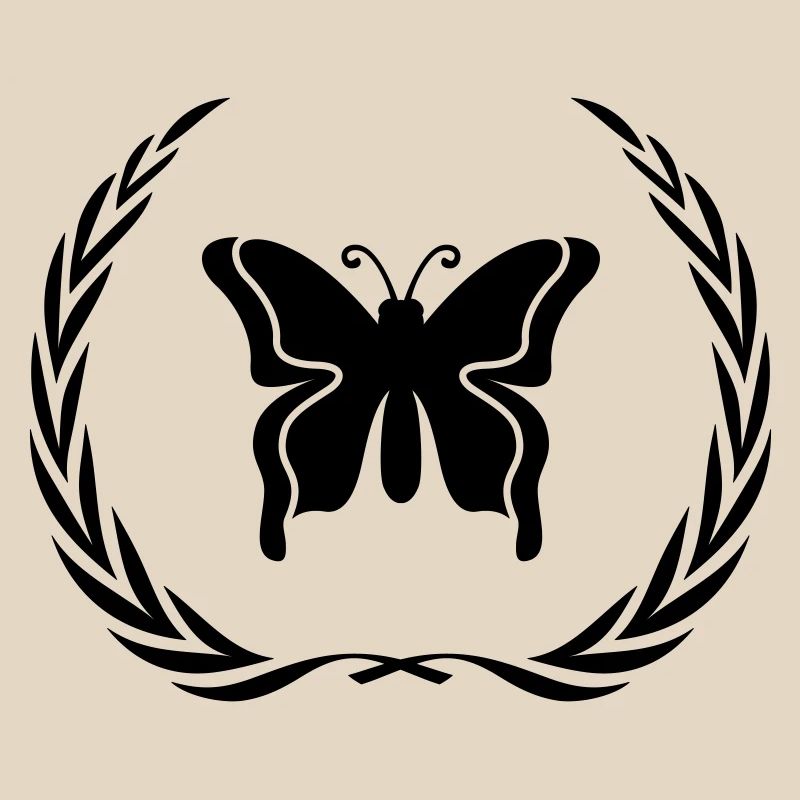 Couronne de symbole de papillon