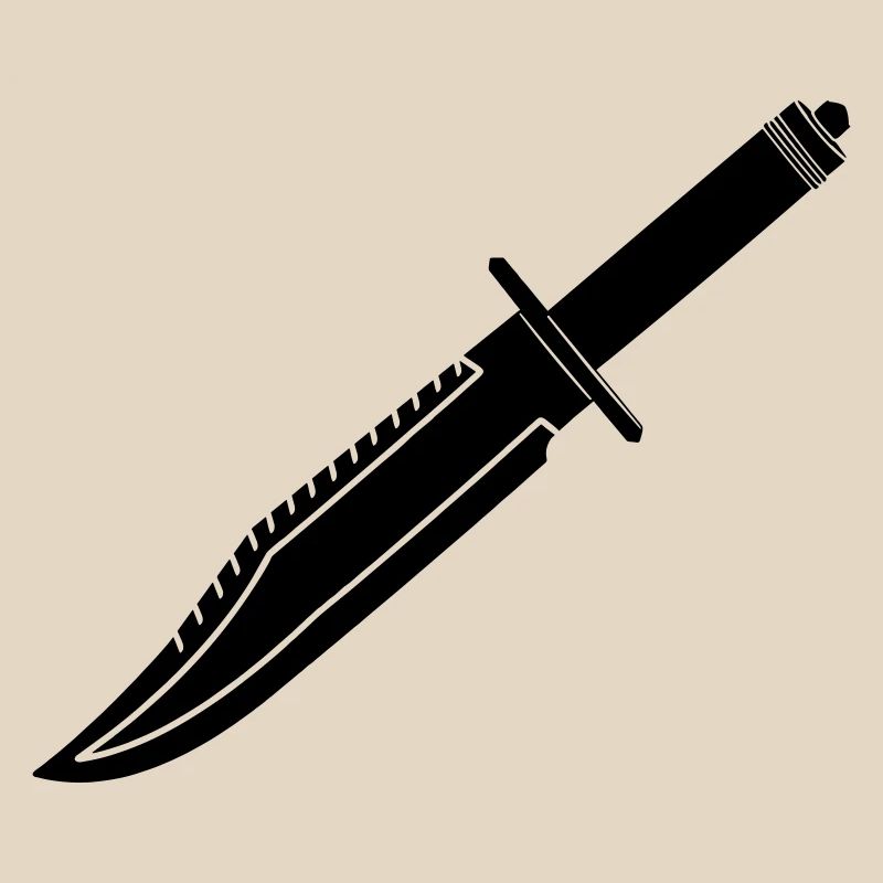 Couteau Rambo long