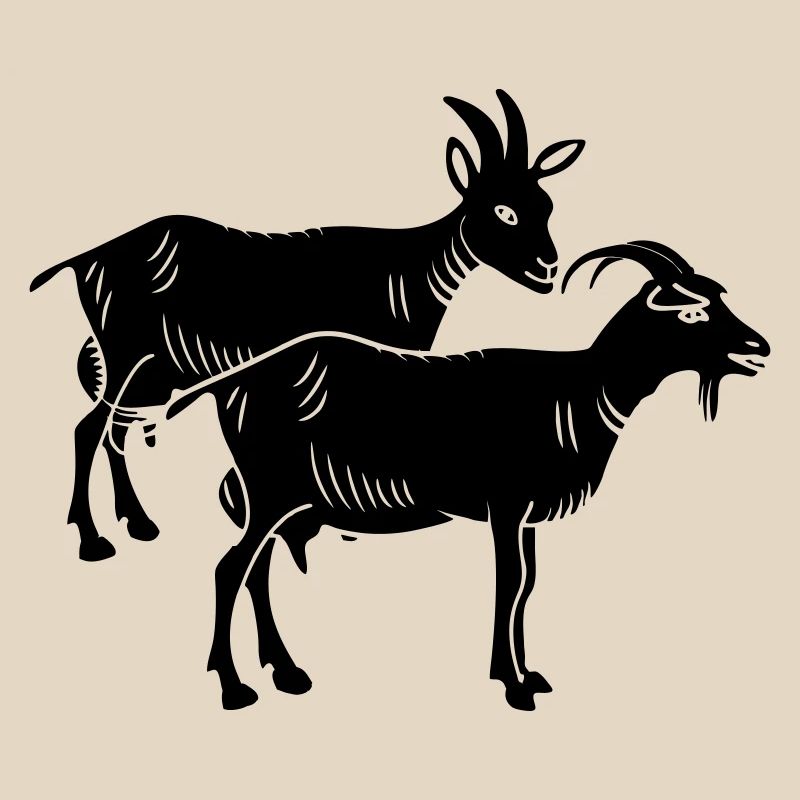Image de deux ombres de chèvre