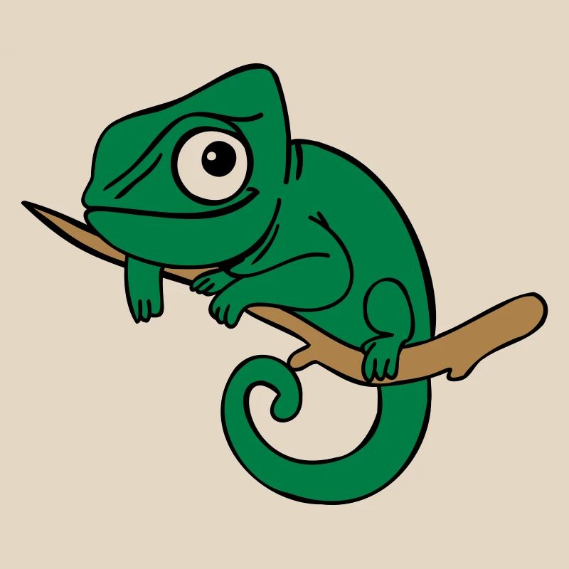 Lui das Chamäleon, dreifarbig