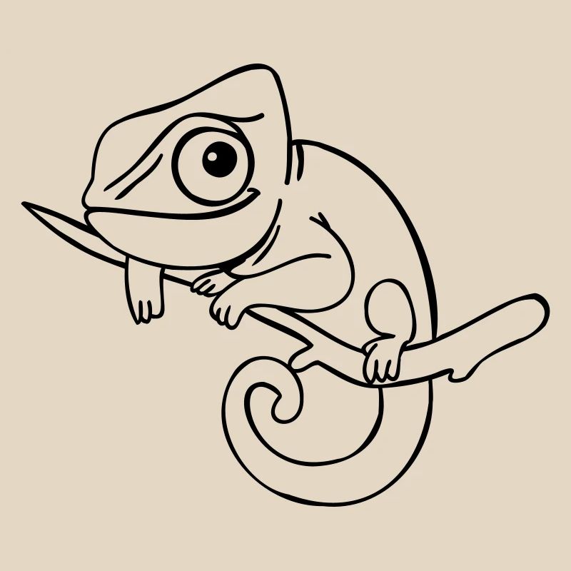 LUI das Chamäleon, einfarbig