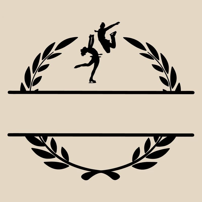 Eistanz oder Eiskunstlauf im Lorbeerkranz