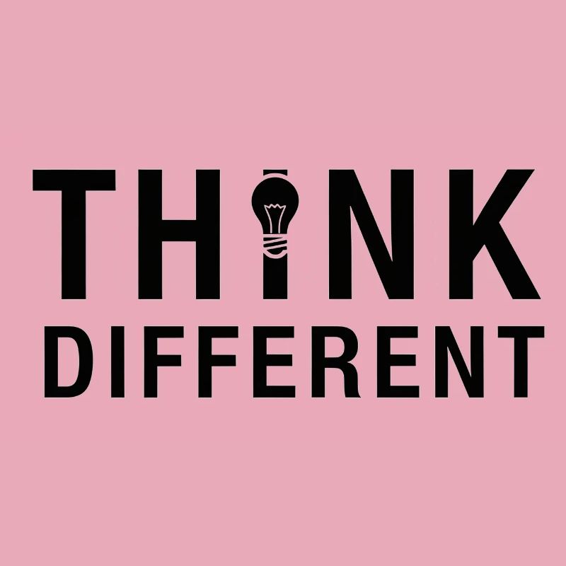 Creative Think Different Lightbulb Design