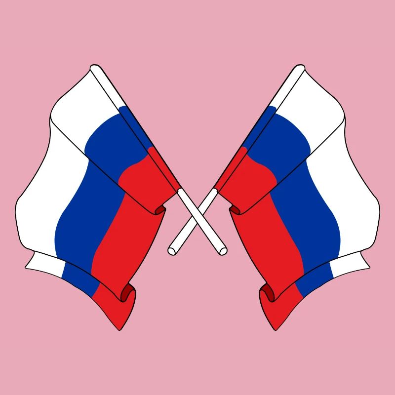 Deux drapeaux Russie