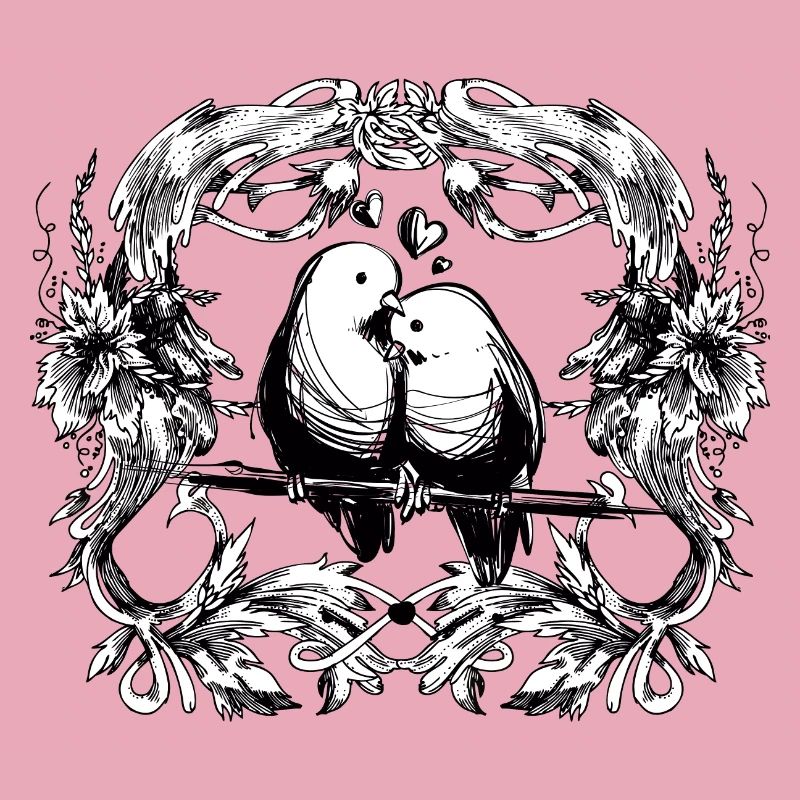 Inséparables / amour / relation / oiseaux / oiseau