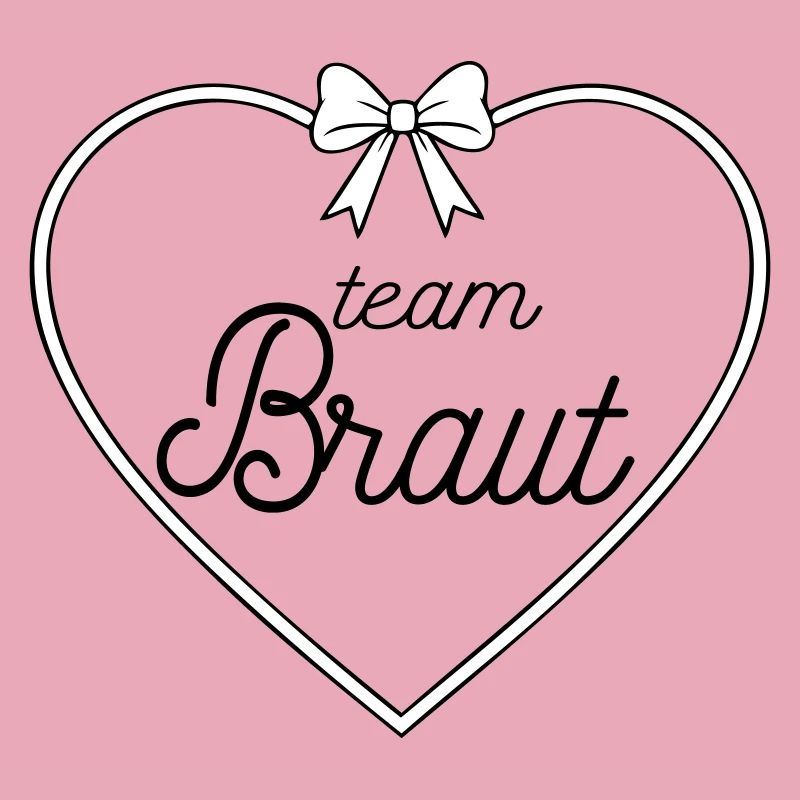 Team Braut Herz Schleife Design 