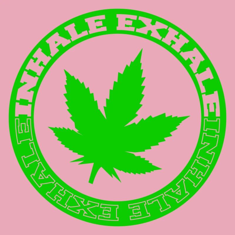 Emblème du cercle de feuille de chanvre