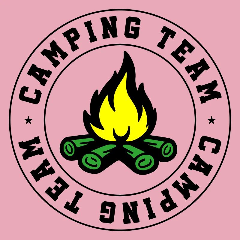Équipe de camping Feu de camp