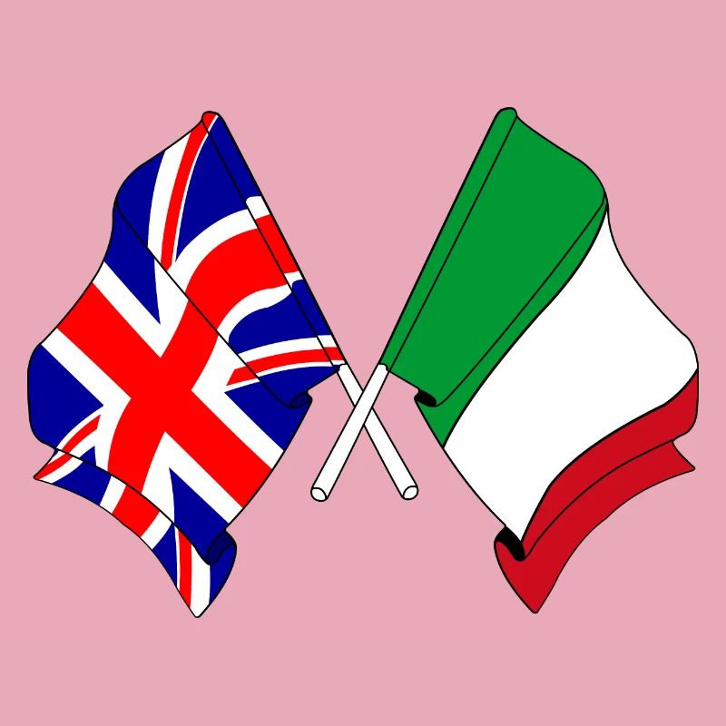 Drapeau Angleterre, drapeau Italie