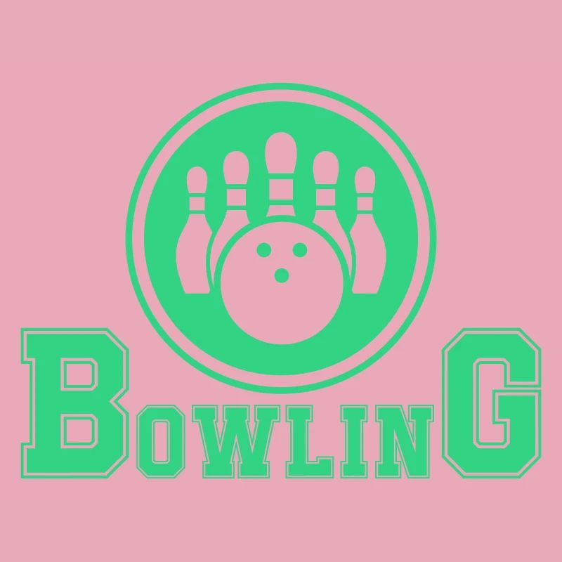 Conception de main de bowling rétro