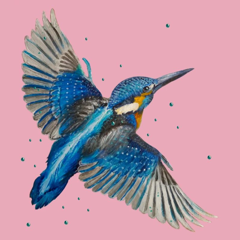 Eisvogel im Flug