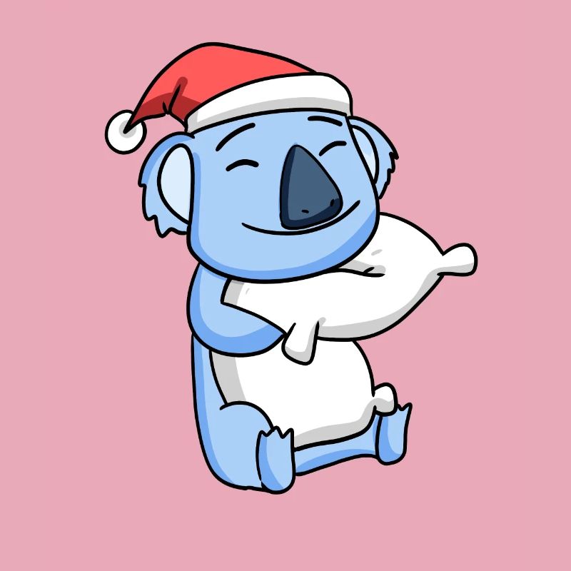 Koala Mignon Fatigué Noël