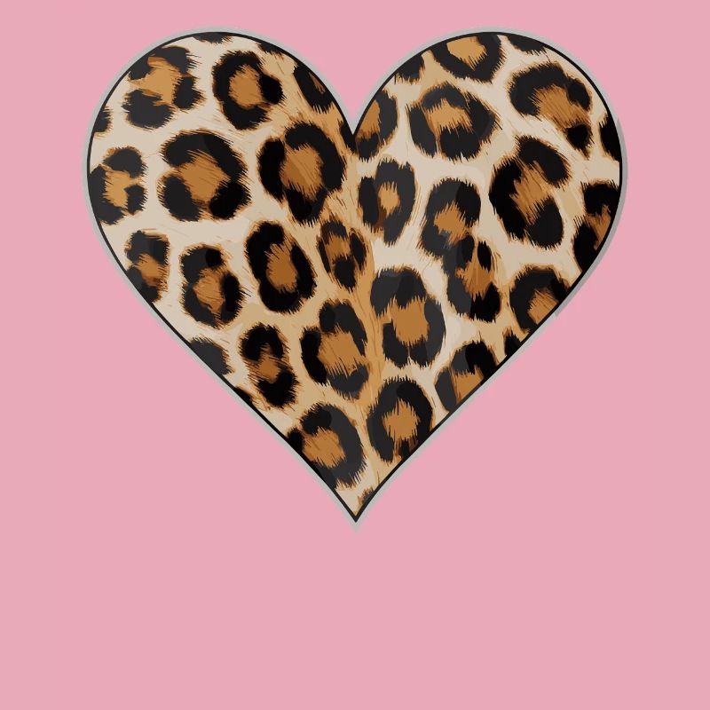 Leopard print heart pattern