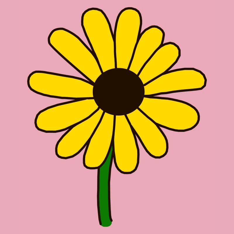 Minimalist Sunflower Design