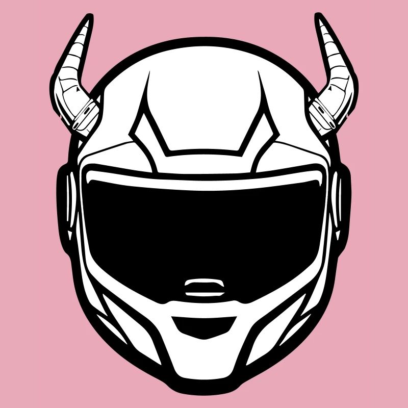 Casque de moto de motocross avec deux cornes