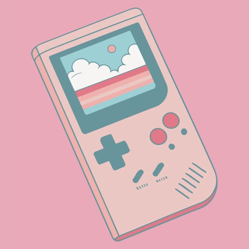 Console rétro pastel