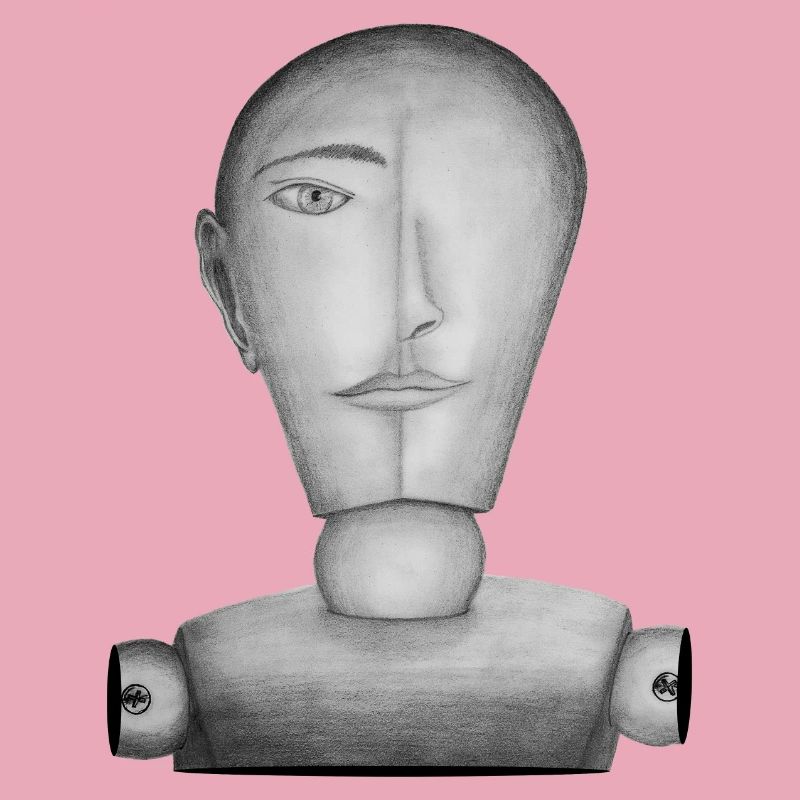 Drawing doll drawn