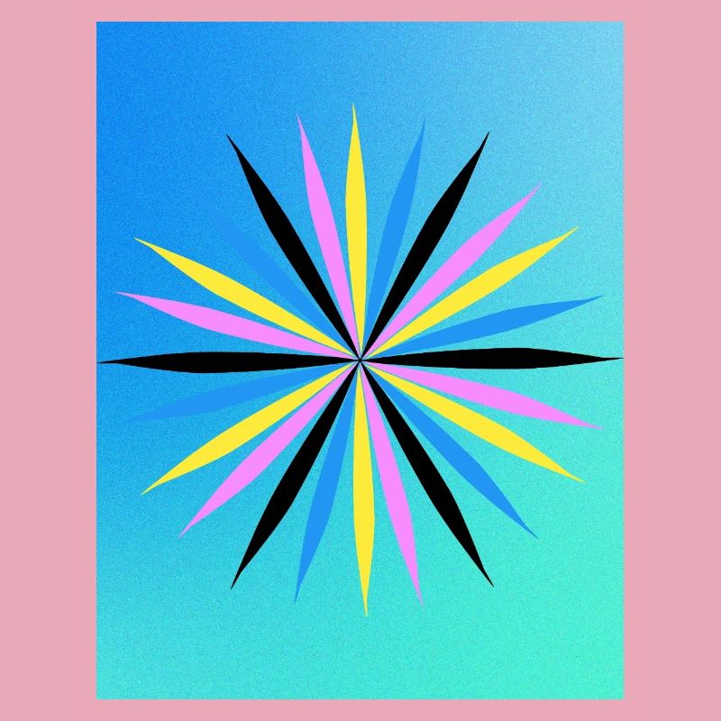 Lebendiges geometrisches Starburst-Design