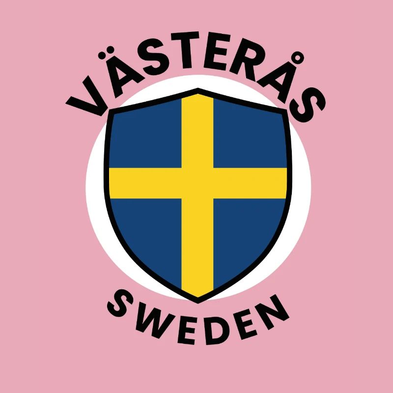 Swedish Flag Shield Emblem