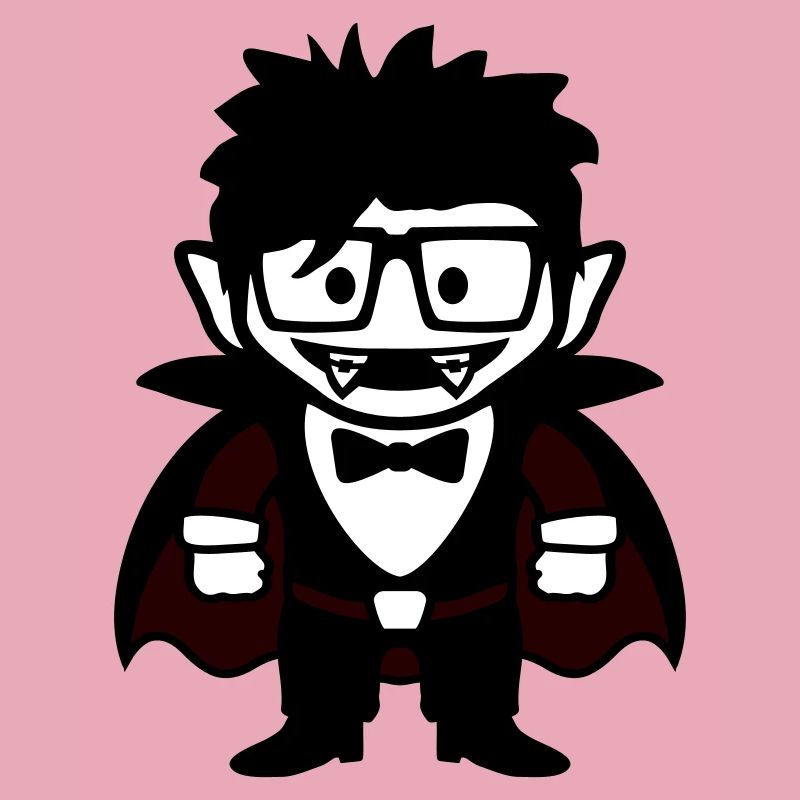Funny Nerd Vampire with Glasses and Bow Tie