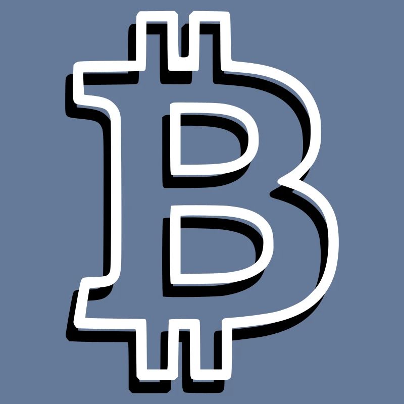 Contour du logo Bitcoin Minimaliste néon