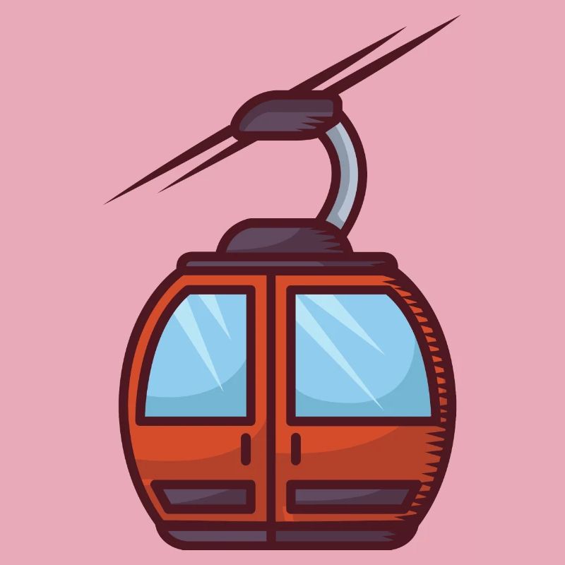 Fascinating cable car illustration
