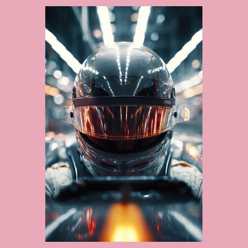 Casque de course néon