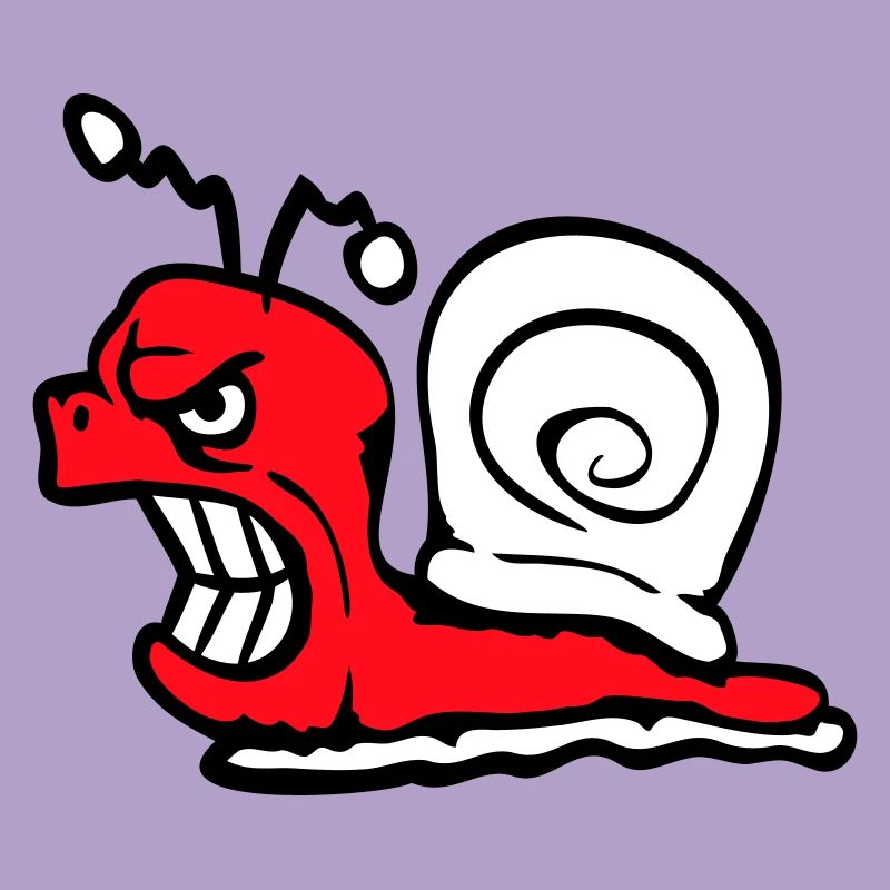 Snail Evil Angry Attack Teeth Grinding Sour