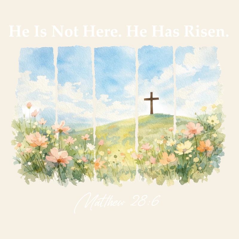 He Has Risen Matthew 28 6 Easter Christian