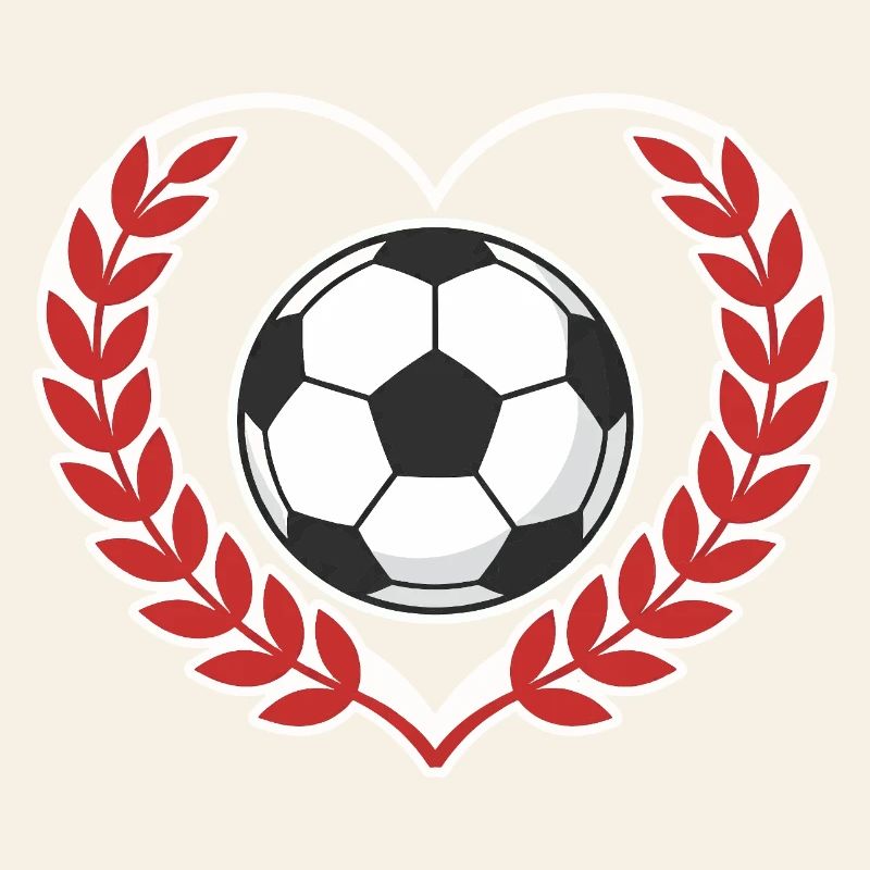 Herzball mit Lorbeerkranz
