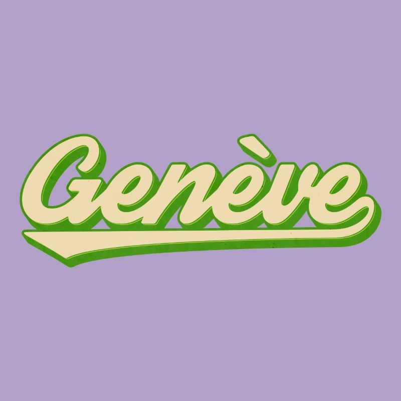 Genève Retro Script Lime