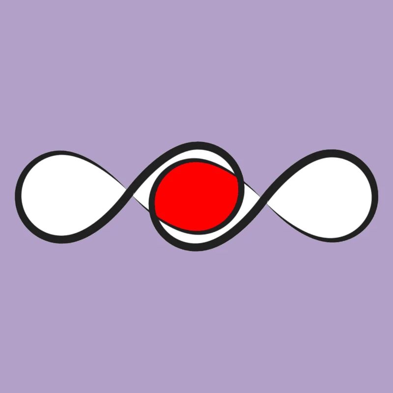 Ligne éternelle avec accent rouge